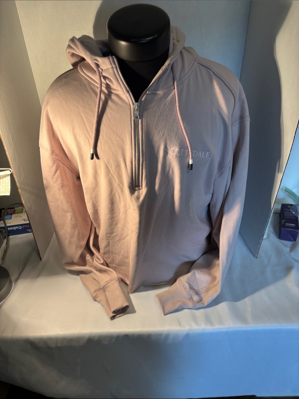 Light Pink Drawstring Hoodie - Soft Casual Pullover